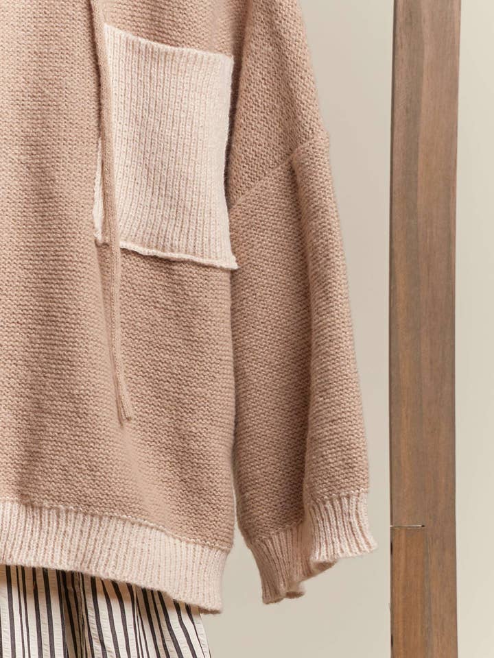 Coffee Hooded Oversized Sweater for wholesale on Faire4