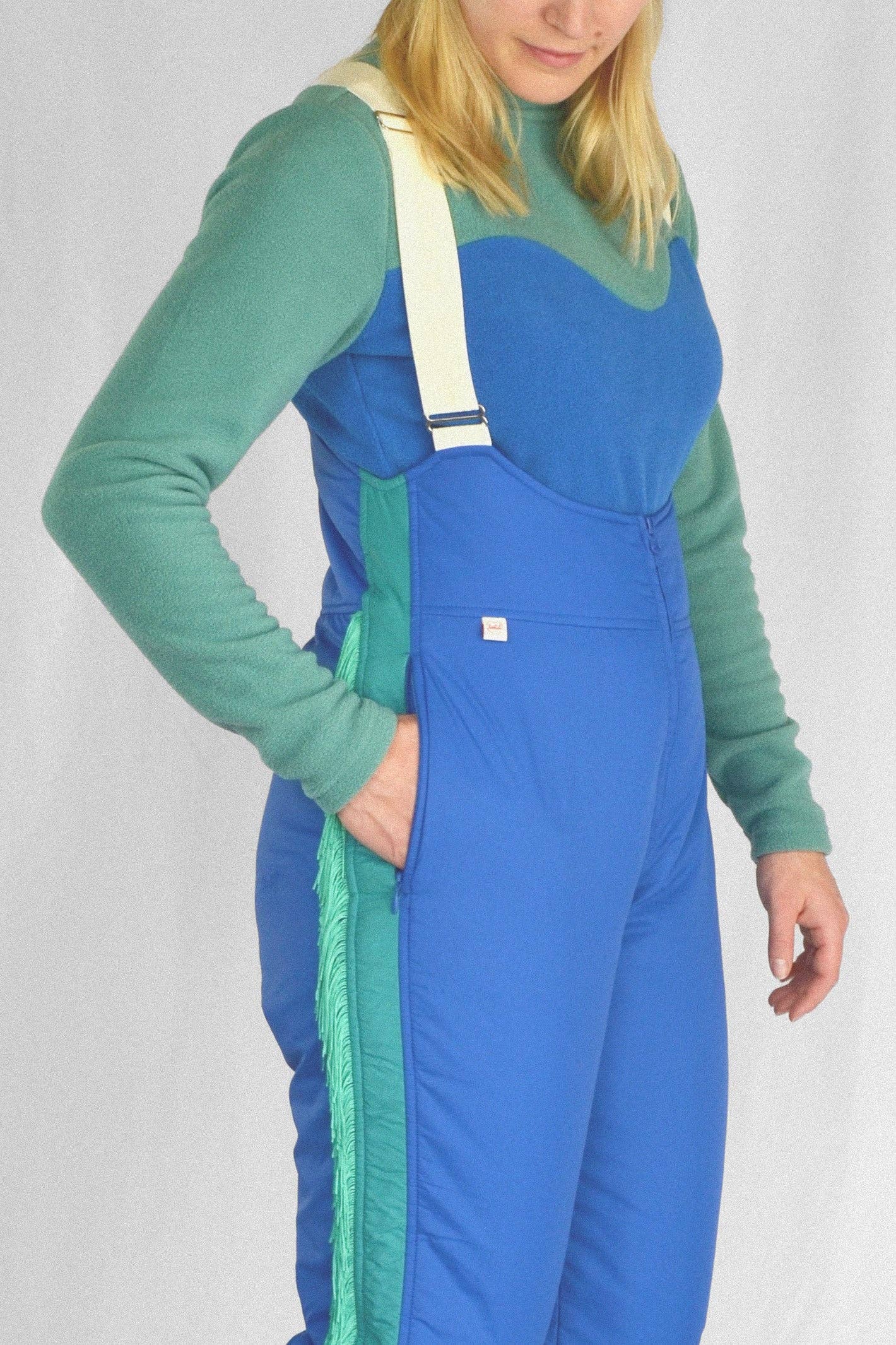 Hoohah - Wholesale Pants - Women's - Western Bibs in Beryl Blue3