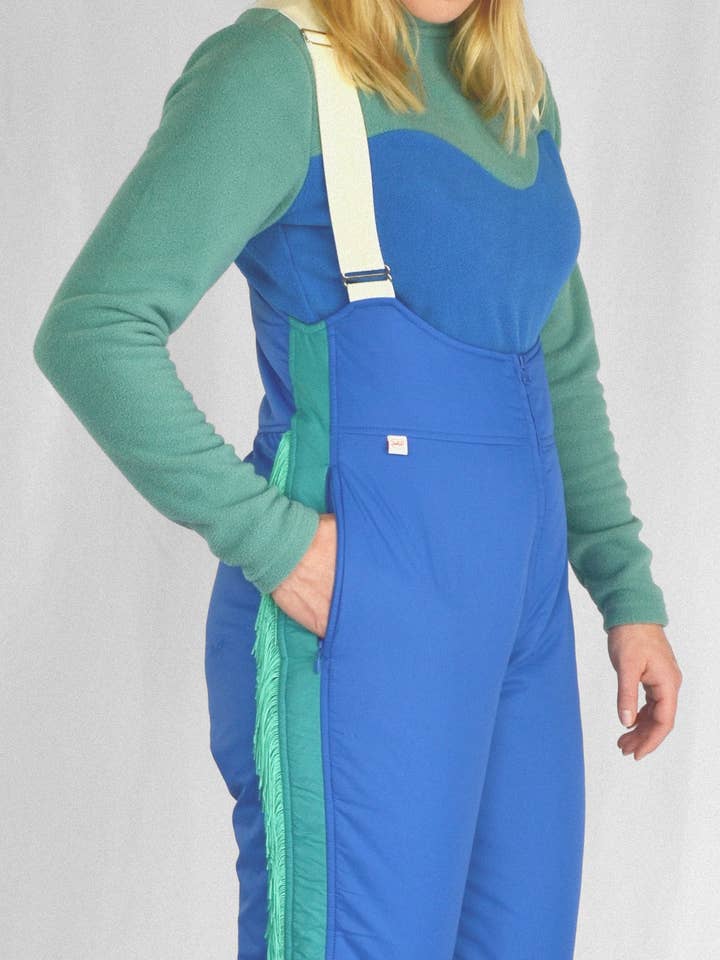 Hoohah - Wholesale Pants - Women's - Western Bibs in Beryl Blue3