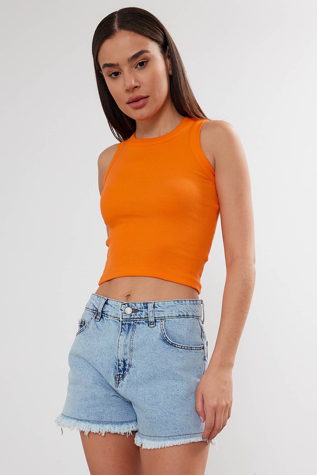 VAV NEW YORK - Wholesale Tank Top - Women's - Women's Crew Neck Tank Top Cropped Cotton Ribbed Tank Top8