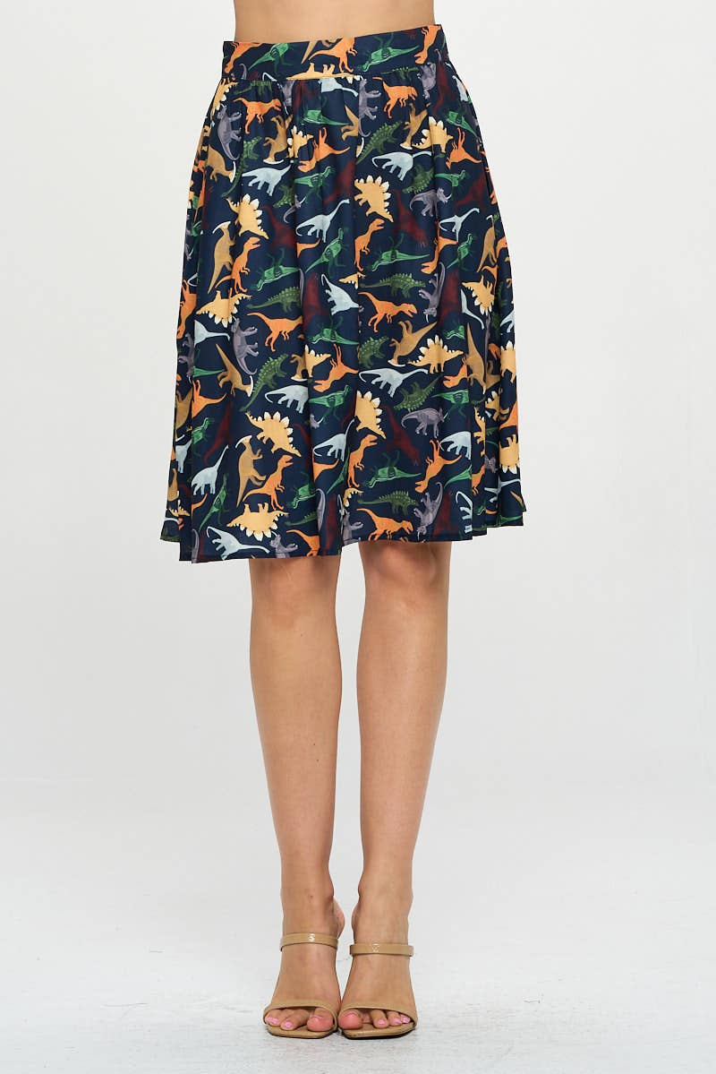 LA Soul – Saia - Mulher por atacado – Saia Dino Print0