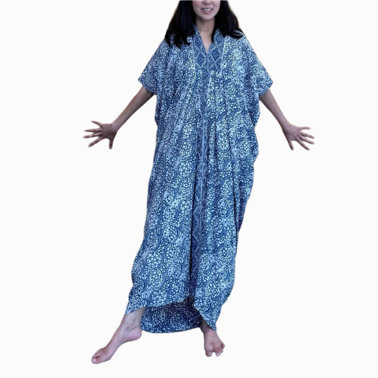 Kasih Co-op – wholesale Kaftan – Women's – Hand Dyed Batik Kaftan Dress 100% Soft Cotton Material, Maxi, Long, Stone Dress, Caftan4