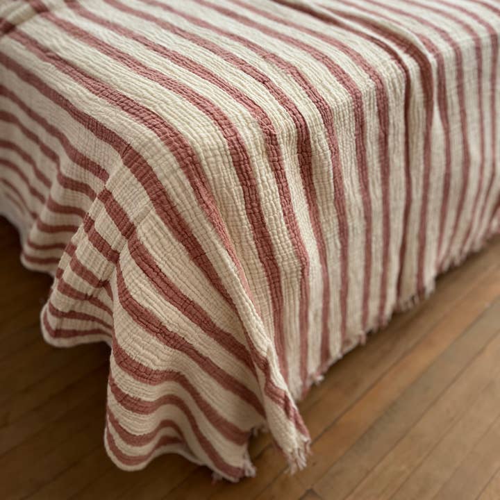 loom.ist - Wholesale Throw blanket - Muslin Striped Blanket6