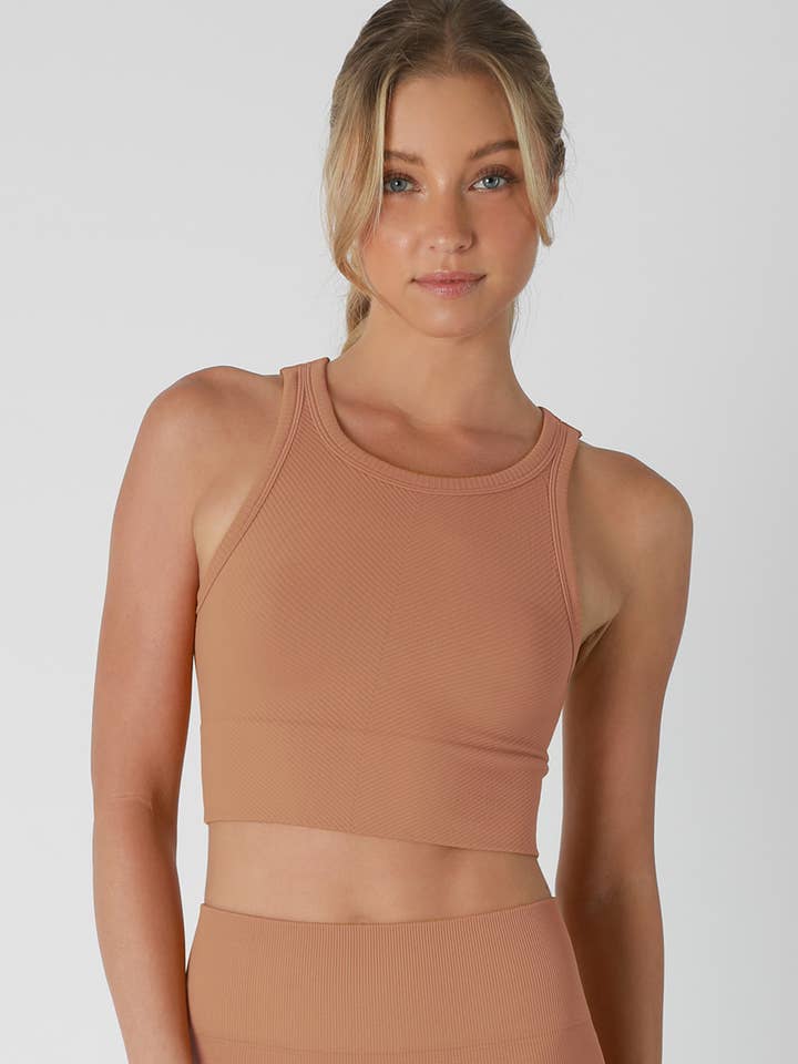 NIKIBIKI - Wholesale Knit Top - Women's - NS7933 - Chevron Highneck Crop Top11