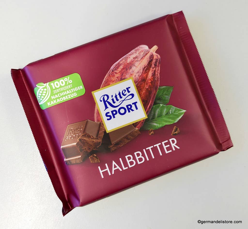Phoenix Distributions – wholesale Chocolate – RITTER SPORT Halbbitter (Dark) 100 gramm 12 count3