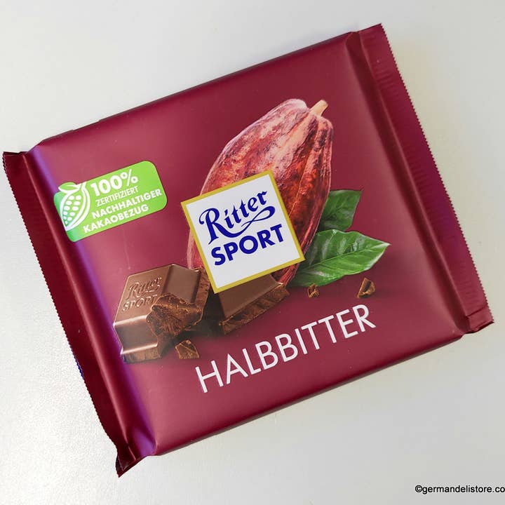 Phoenix Distributions - Wholesale Chocolate - RITTER SPORT Halbbitter (Dark) 100 gramm 12 count3