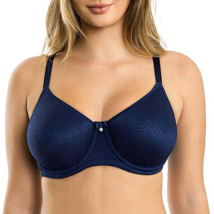 PARFAIT Pearl P60921 Women's Non-padded Seamless Minimizer Full Busted Bra - Navy for wholesale by PARFAIT