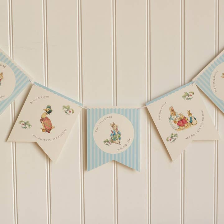 Peter Rabbit Bunting Garland Hop Little Bunny 3m for wholesale by Luck and Luck