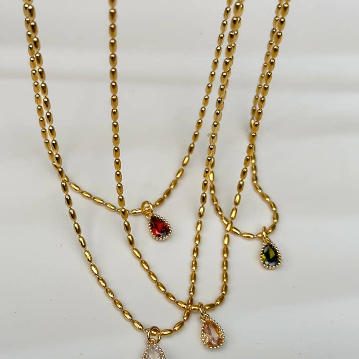 Rune and Light - Wholesale Pendant/charm necklace - Beaded Birthstone Necklace1