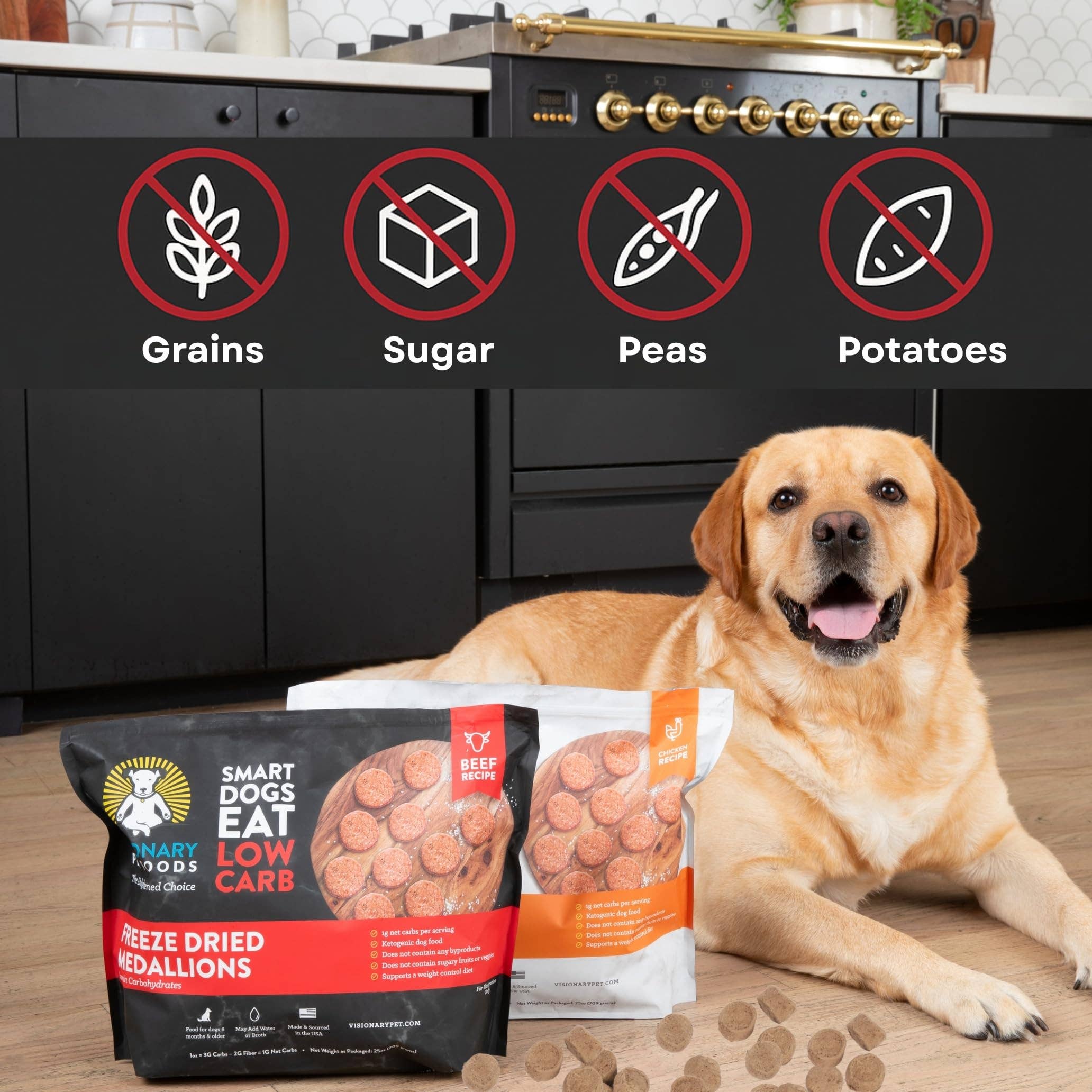 Visionary Pet Foods - Wholesale Pet Food - Dog - Freeze Dried Food | Beef Recipe | 25oz Bag2