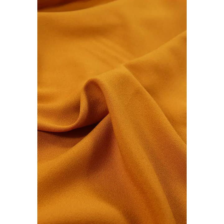Eglantine et Zoé - Wholesale Fabric - Yellow Curry Viscose Crepe Fabric