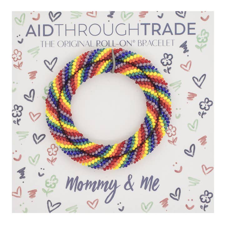 Mommy & Me Roll-On® Bracelets Love - Set of 2 for wholesale by Aid Through Trade