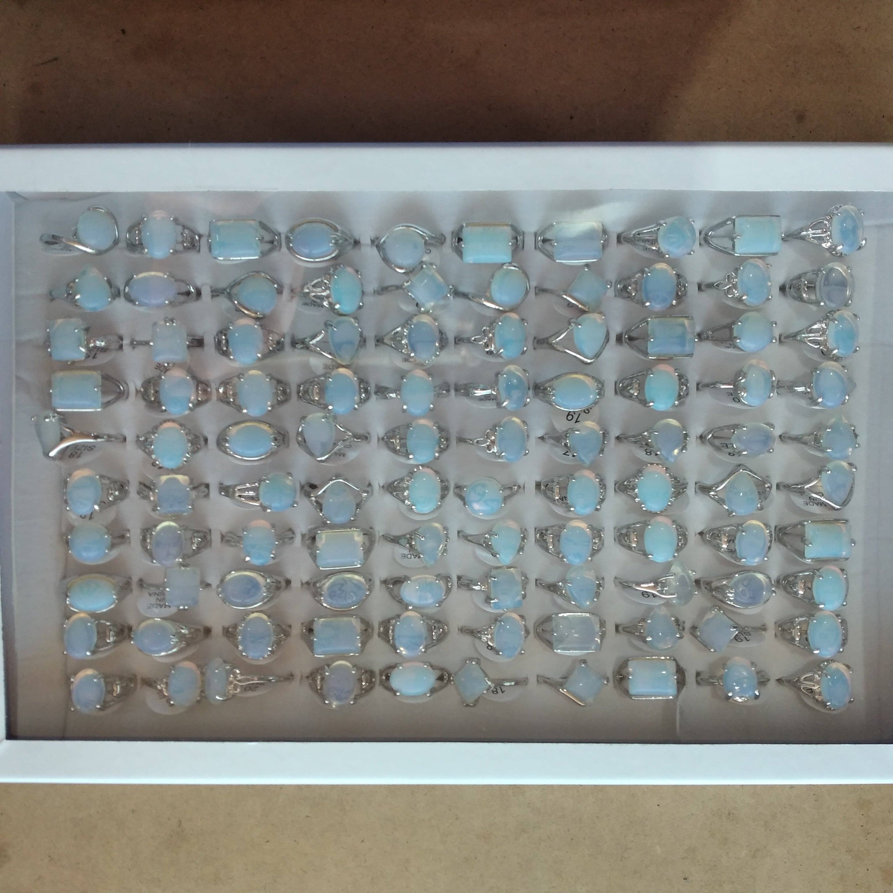 Keystone Crystals - Wholesale Jewelry Set - Gemstone Rings Assortment – 100 or 50 Mixed Stone Rings7