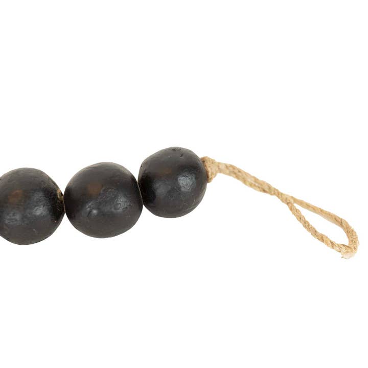 Foreside Home & Garden - Wholesale Bunting/Garland - Lachlan Bead Garland Black Terracotta & Jute Fall Decor