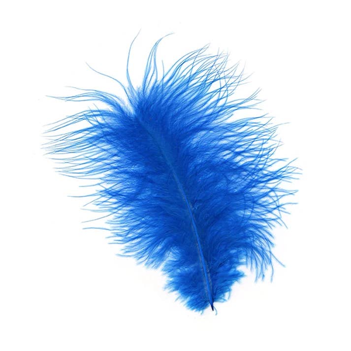 Loose Turkey Marabou Feathers 3-8" Dyed - Dark Turquoise for wholesale by Zucker Feather Products