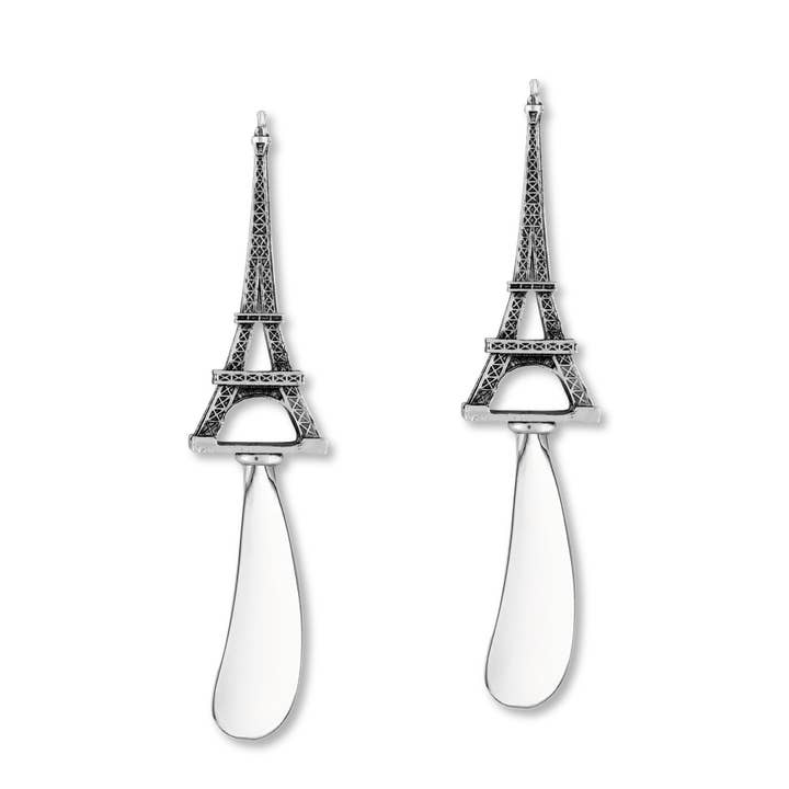 2-Piece Eiffel Tower Zinc Cheese Spreader for wholesale by Supreme Housewares