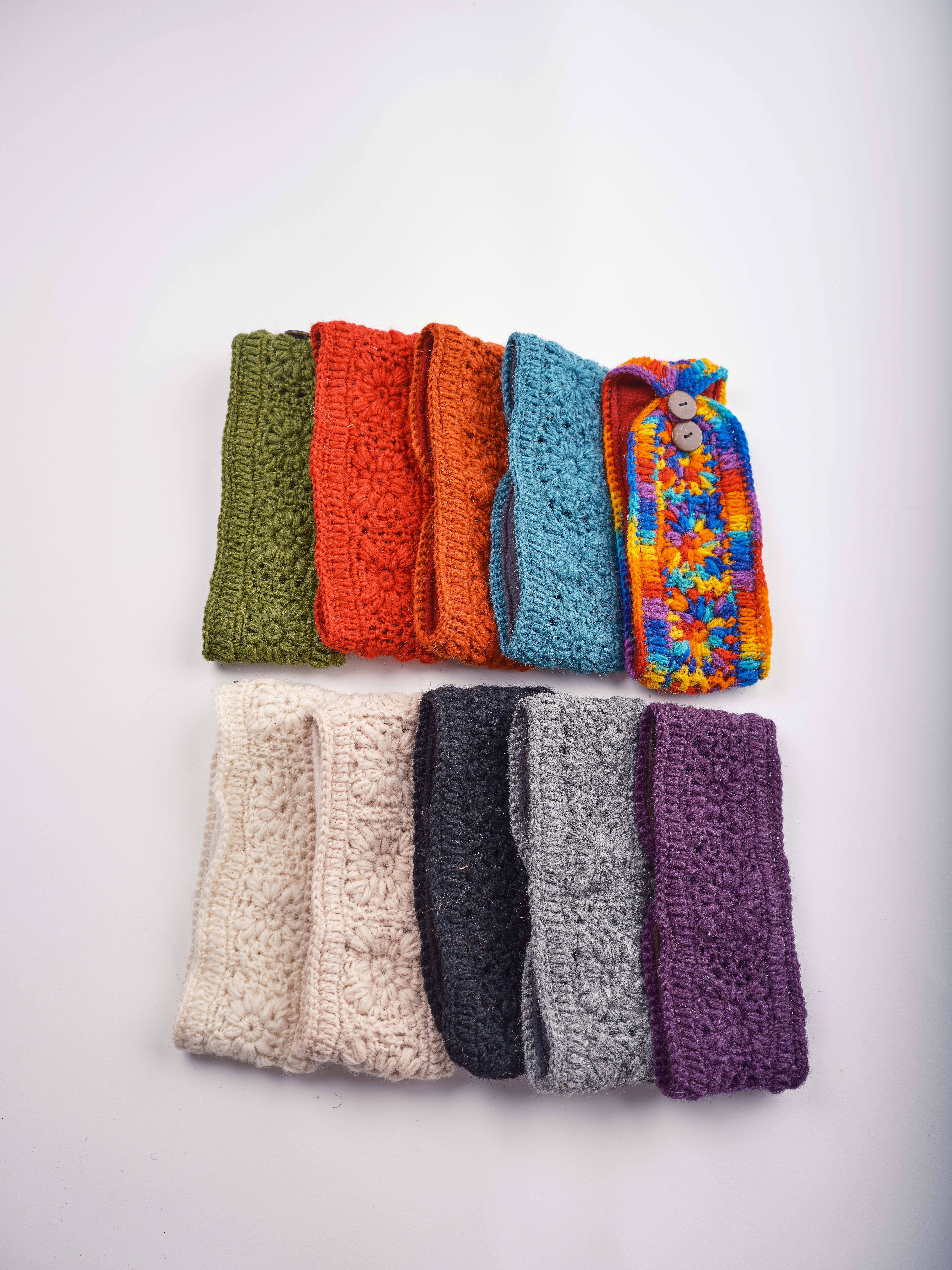 Windhorse Trading Inc - Wholesale Fashion Headband - Women's - Floral Crochet Headband. HB70017