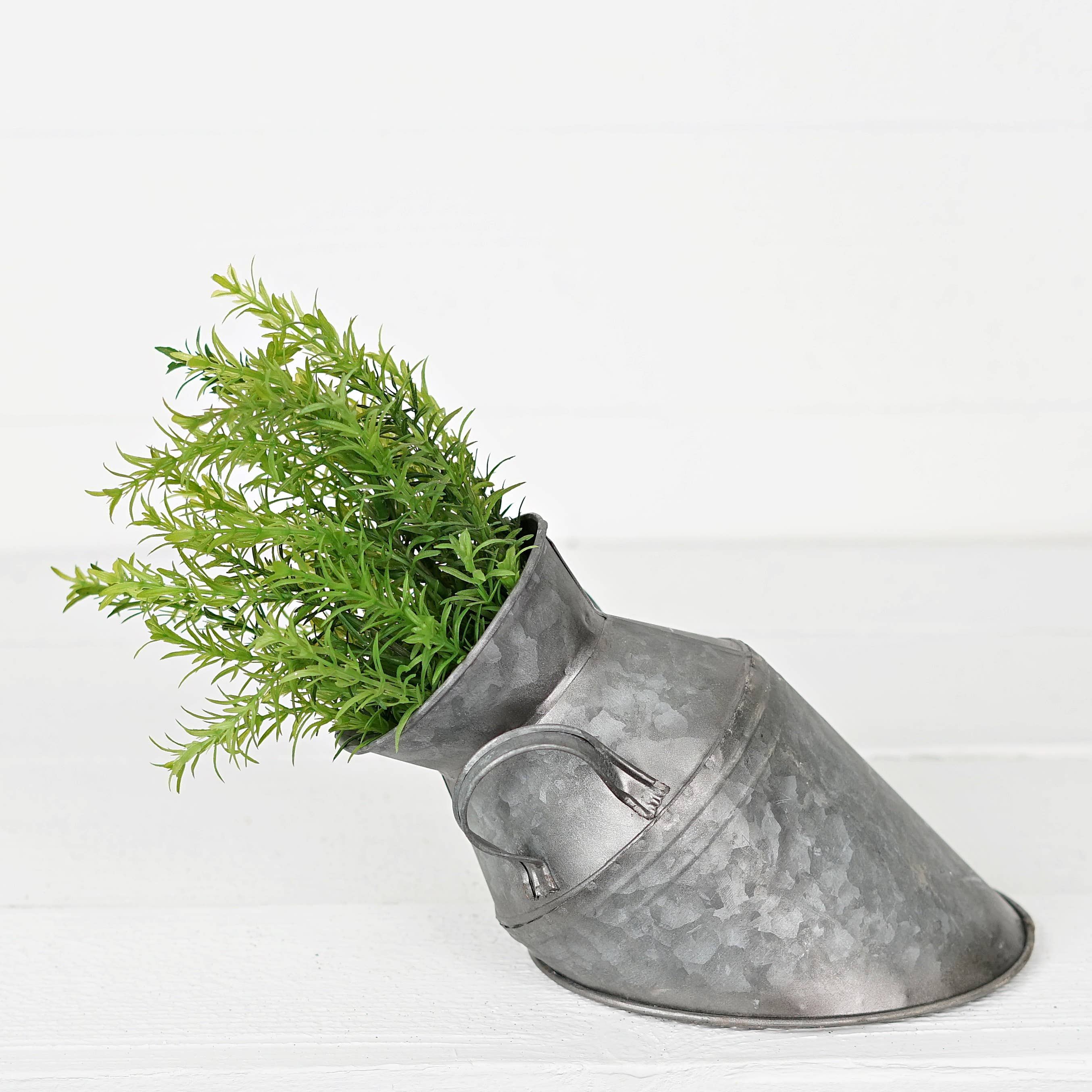 Impressive Enterprises, Inc. - Wholesale Decorative Jar - M10358- 9.25" x 5.5" Metal Tin Half Milk Jar-3