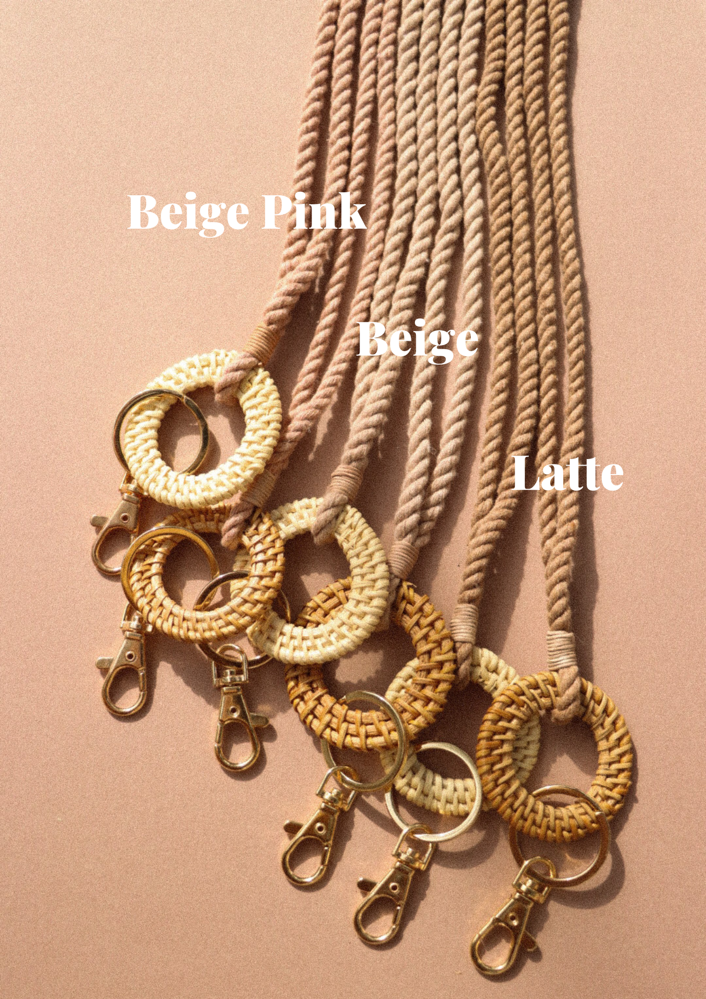 DayCrafter – wholesale Snodd - Dam – Rattan Nyckelring Nyckelband - Macrame Snodd - Boho Snodd6