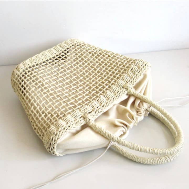 DrifWoo - Wholesale Tote bag – Women's - Market Tote Bag – Handwoven Paper Rope Open Weave7