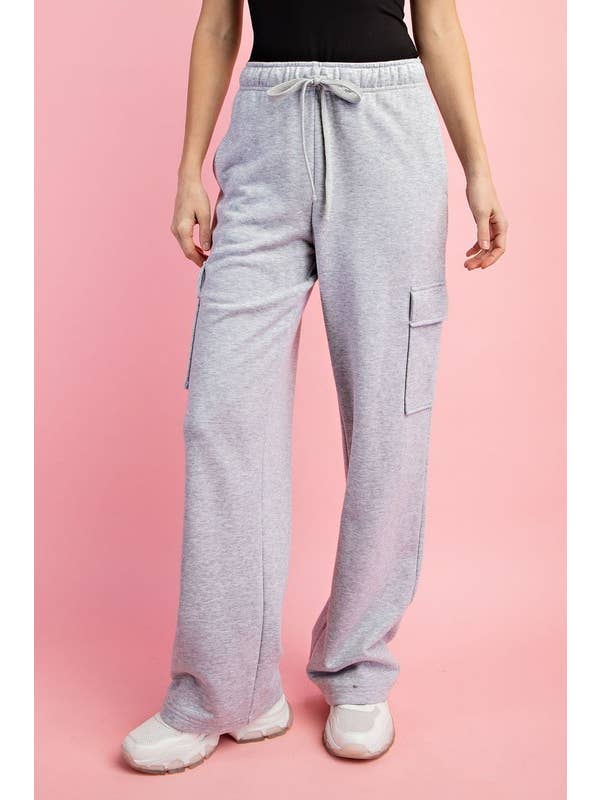 Sunday Morning – wholesale Mjukis- och joggingbyxor – Dam – P206337 RAK FRANSK FROTTÉ CARGO SWEATPANTS5