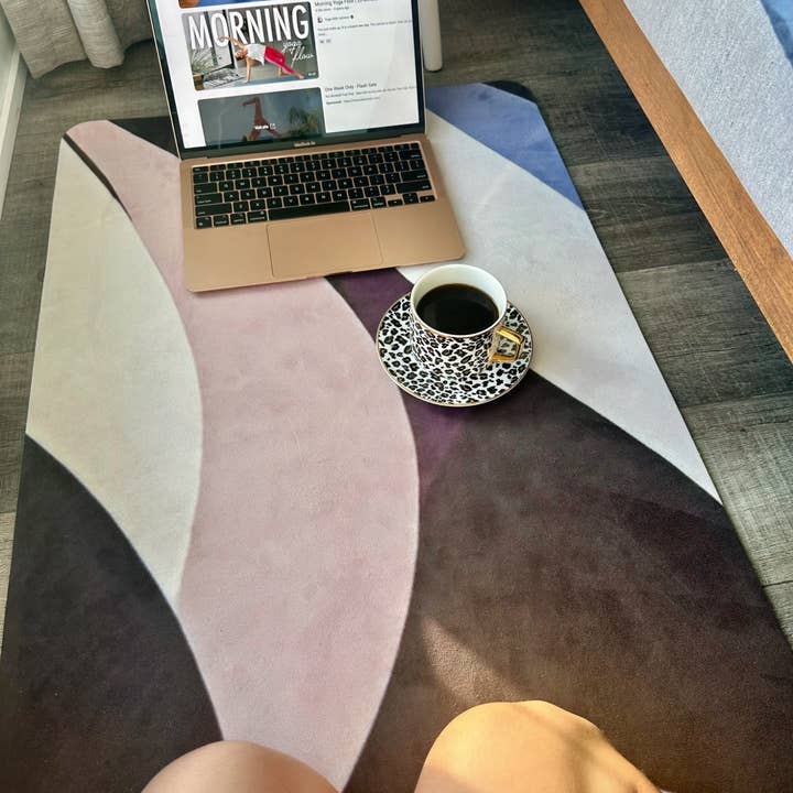 MARA BODY - Yoga & Pilates mats and accessories - Wholesale Yoga Mat - Sustainable Suede Washable Wellness Yoga Rug Mats - Artsy