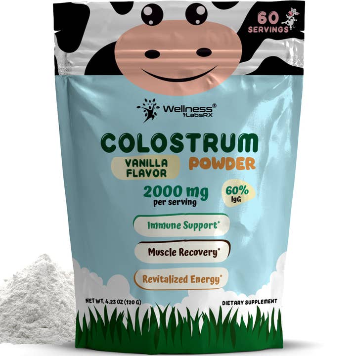 Bovine Colostrum Powder - Pure Bovine Colostrum for Humans - Grass Fed Colostrum Supplement for wholesale by Health & Wellness Associates Inc.