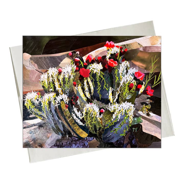 Cactus Bloom - Greeting Card for wholesale by Pi Luna Art