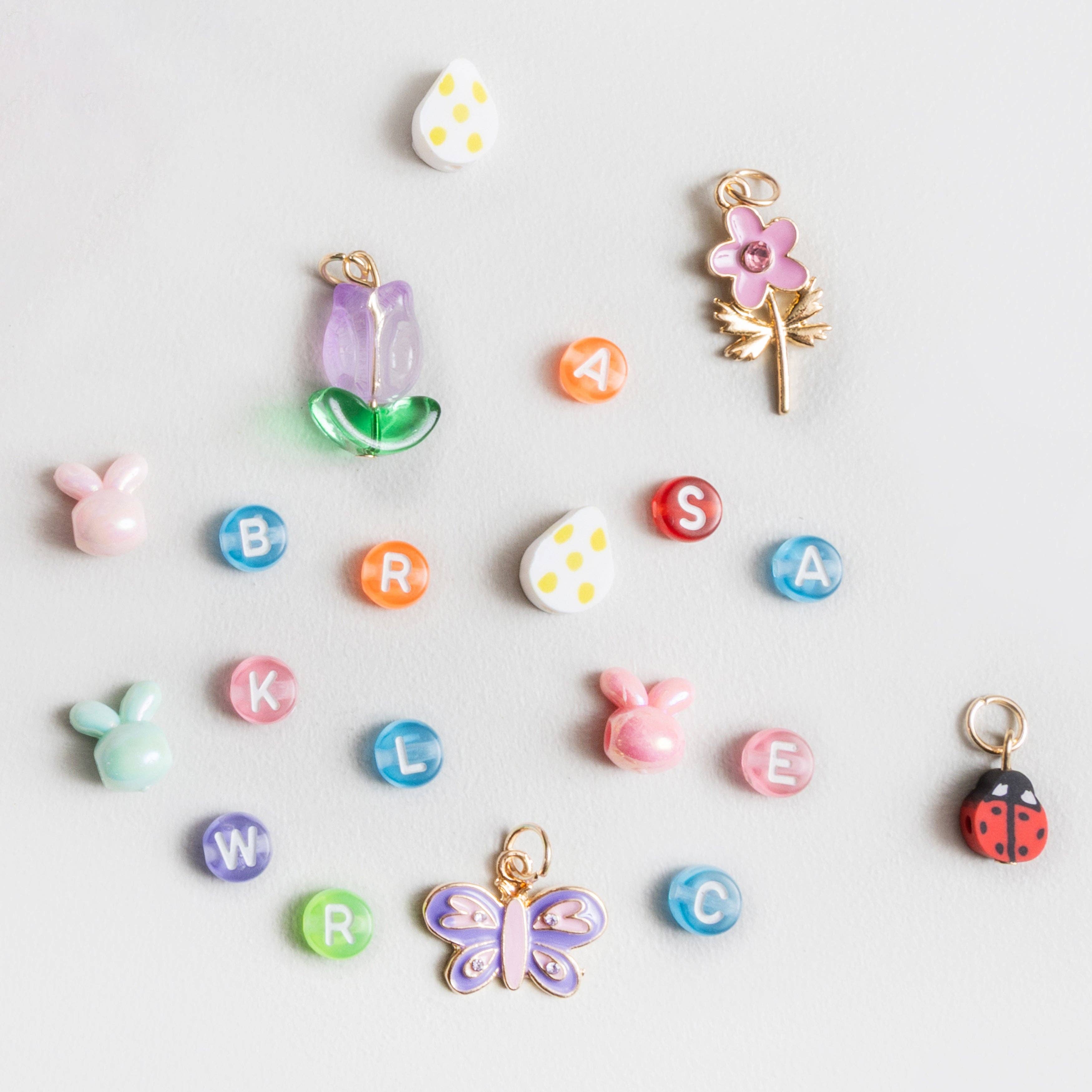Jewelry Made by Me - Wholesale DIY Jewelry - Kids - Easter Egg Spring Brights Multicolor Letter Bead Kit3