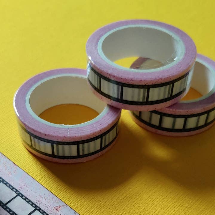 Speckled Pink Film Reel Washi Tape for wholesale by FayDixonDesign