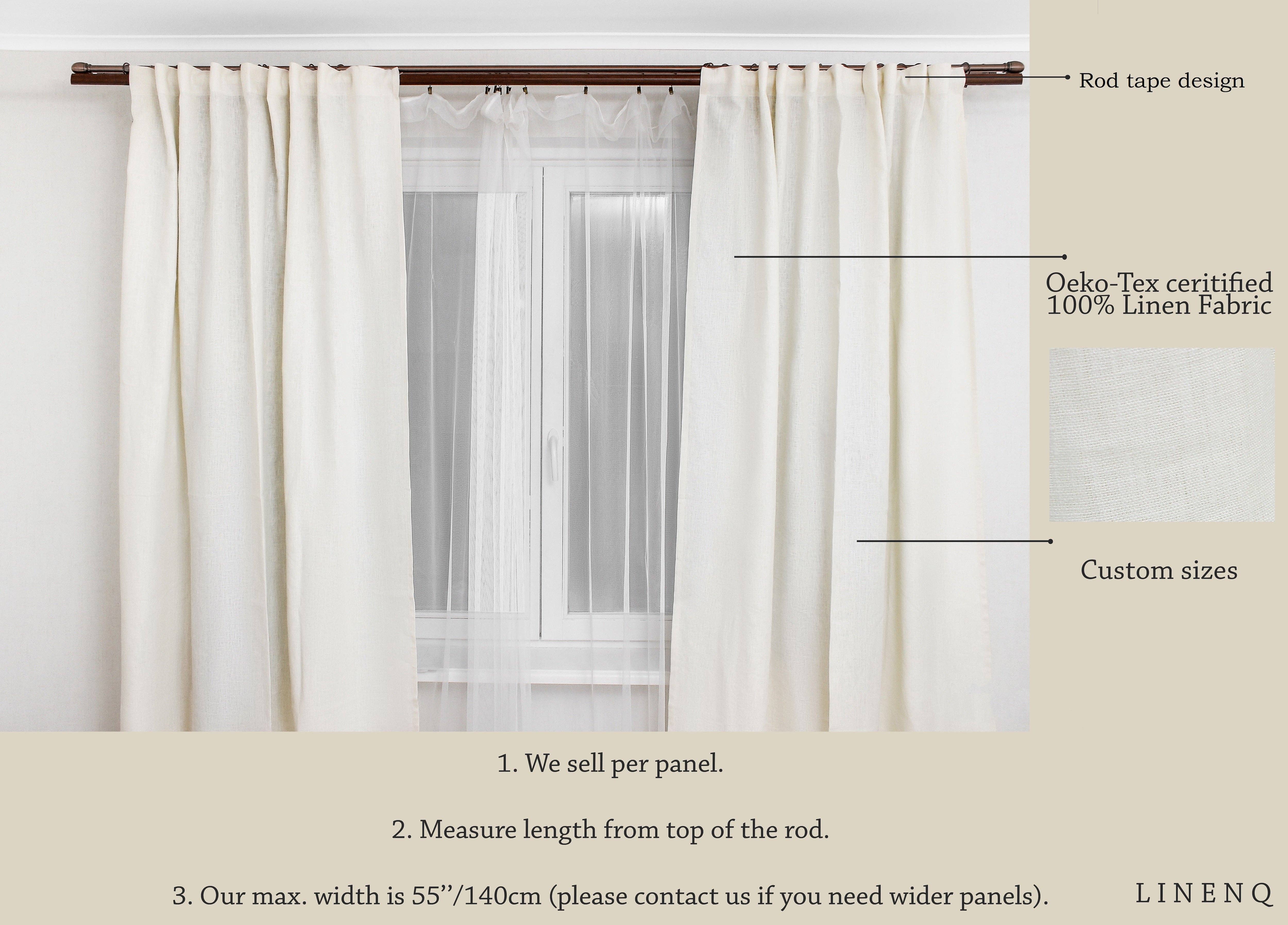 LinenQ – wholesale Curtain – Back tab linen curtains with Blackout lining7