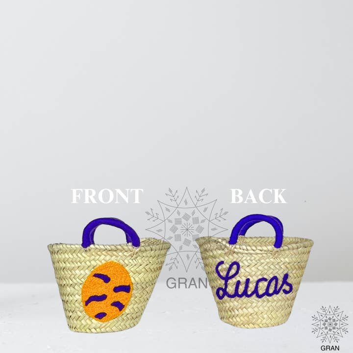 Gran Wholesale – wholesale Basket – Kids & baby – Easter Straw Basket, Personalized Easter Gift For Kids.1