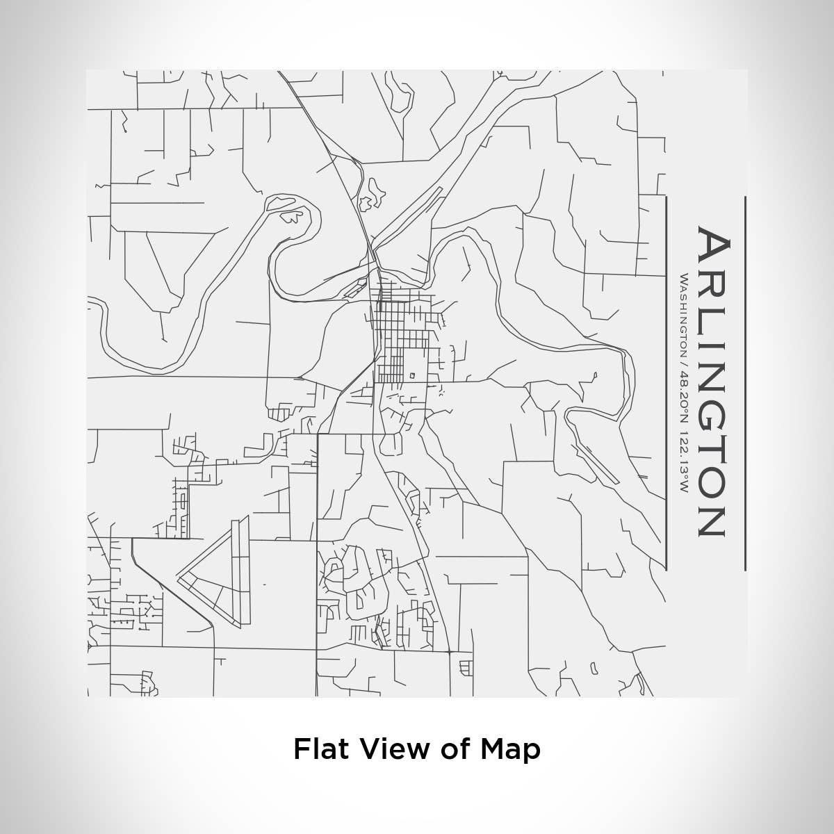 JACE.design - Wholesale Insulated Mug/Tumbler - Arlington WA Map Tumbler in Matte White1