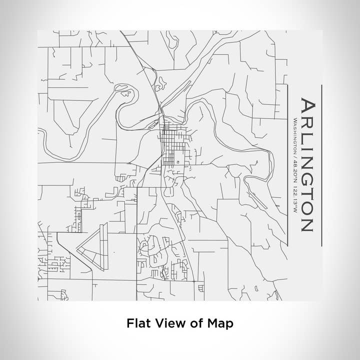 JACE.design - Wholesale Insulated Mug/Tumbler - Arlington WA Map Tumbler in Matte White1