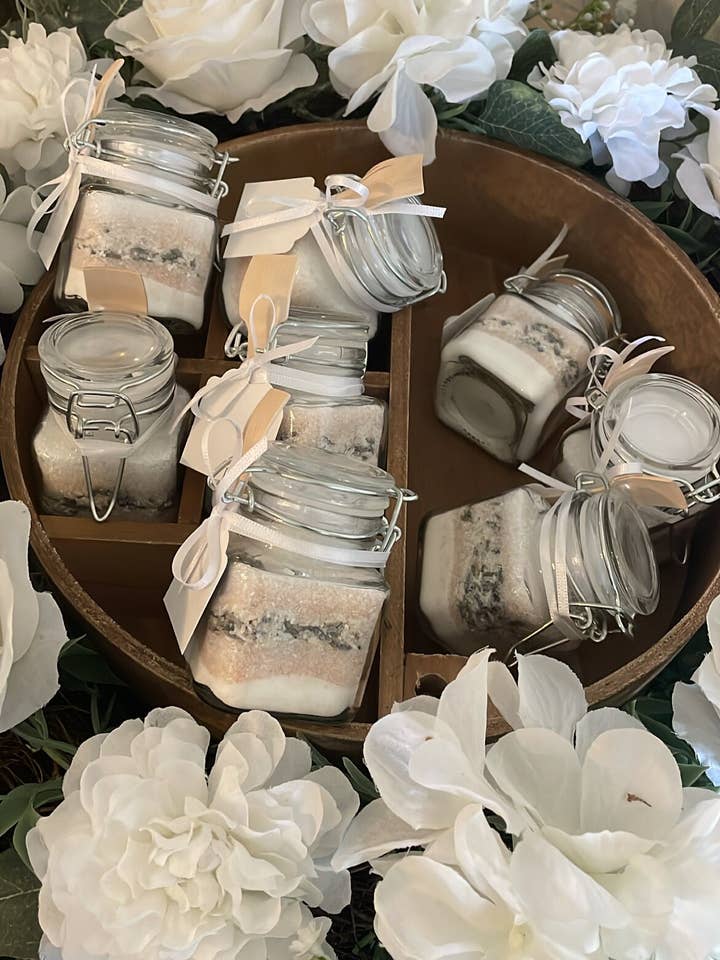 Mini Banho Casamento Sais Favors, Oferta Decor Branca por atacado de Bordian Bath salts