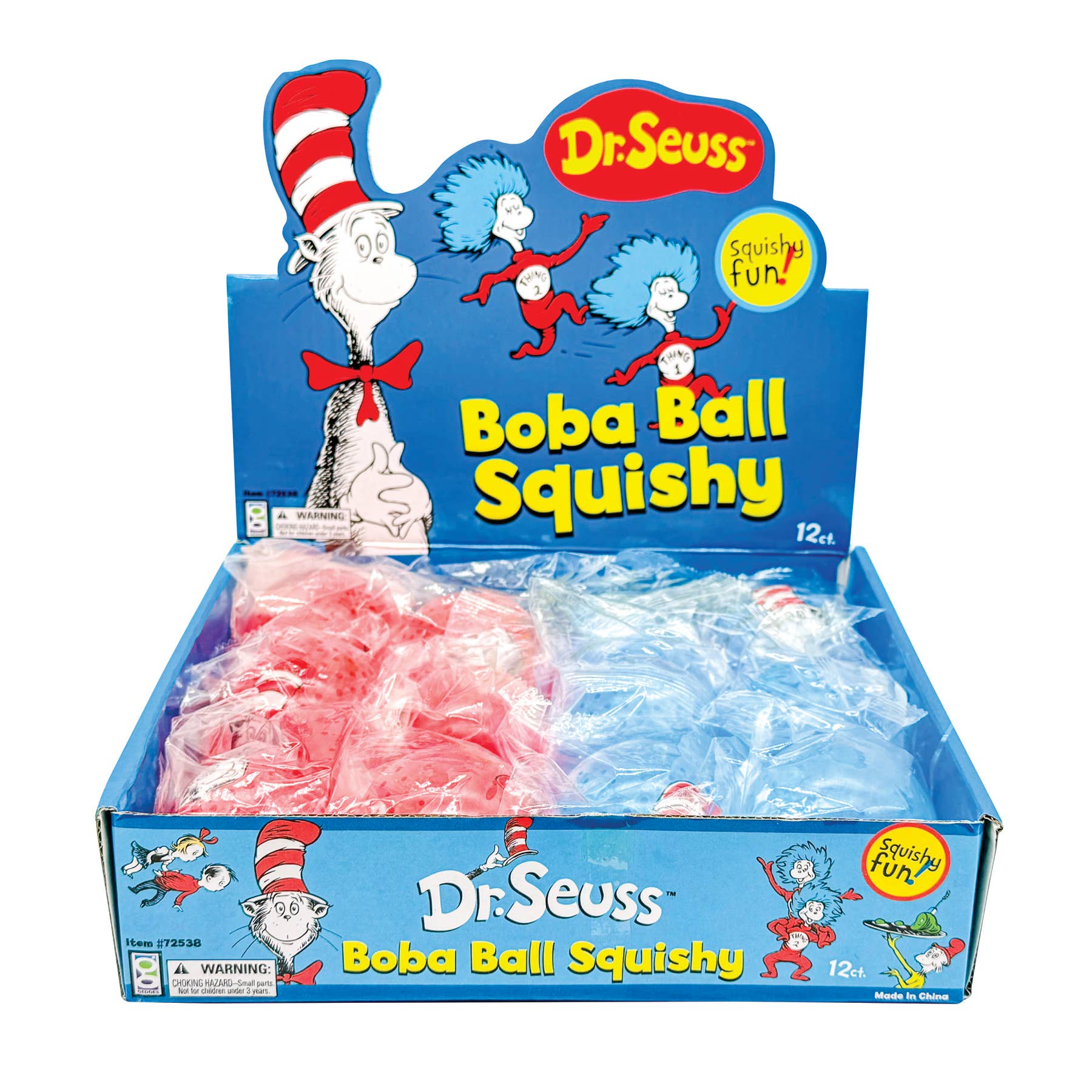 Geddes - Vendita all'ingrosso Giocattolo squishy - Bambini e neonati - DR SEUSS BOBA BALL SQUISH 12/DSP3