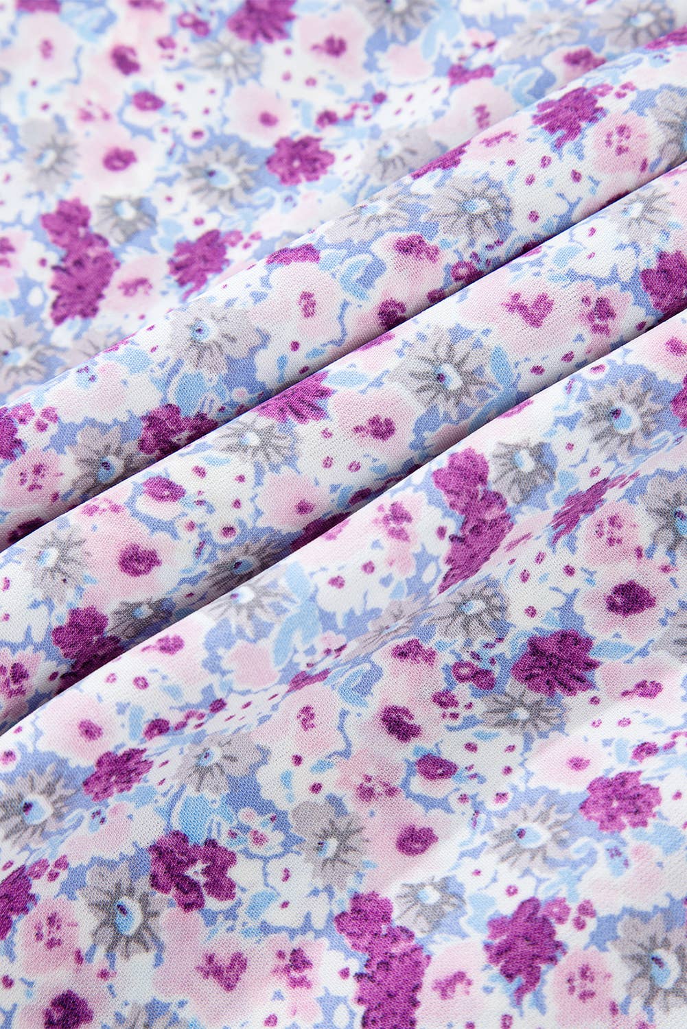 Babs + Birdie - Wholesale Dress - Women's - Shaylan | Floral Bubble Sleeve Shirred High Waist Maxi Dress6