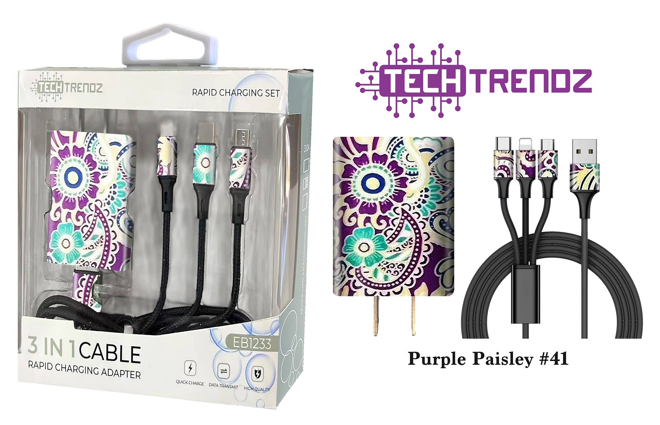Tech Trendz – wholesale Charging cable – Quick Charging All In One Set28