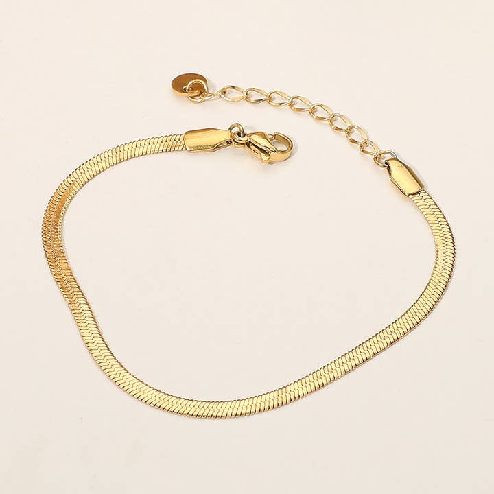 GEHEIME DOOS_Roestvrijstalen Haringgraat Schakelarmband voor wholesale door Sensibling Corp.