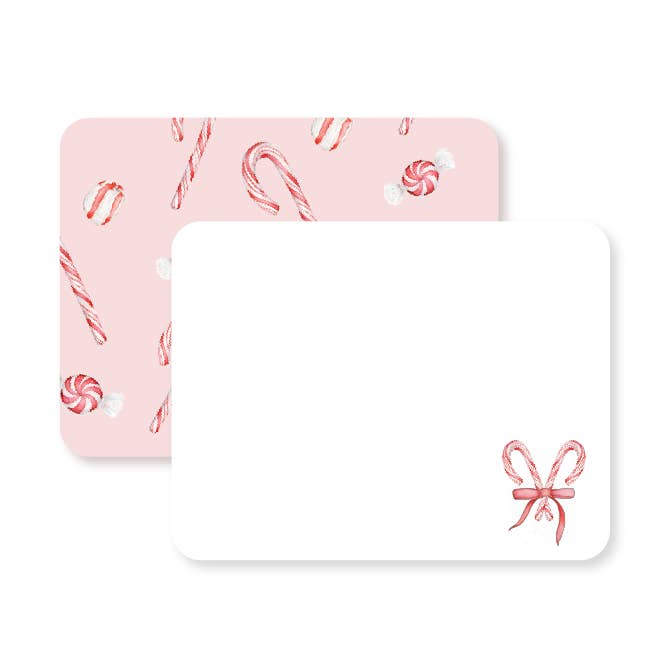Juego de 10 Tarjetas de Felicitación con Bastón de Caramelo Navideño para venta al por mayor de Rebecca Green Design