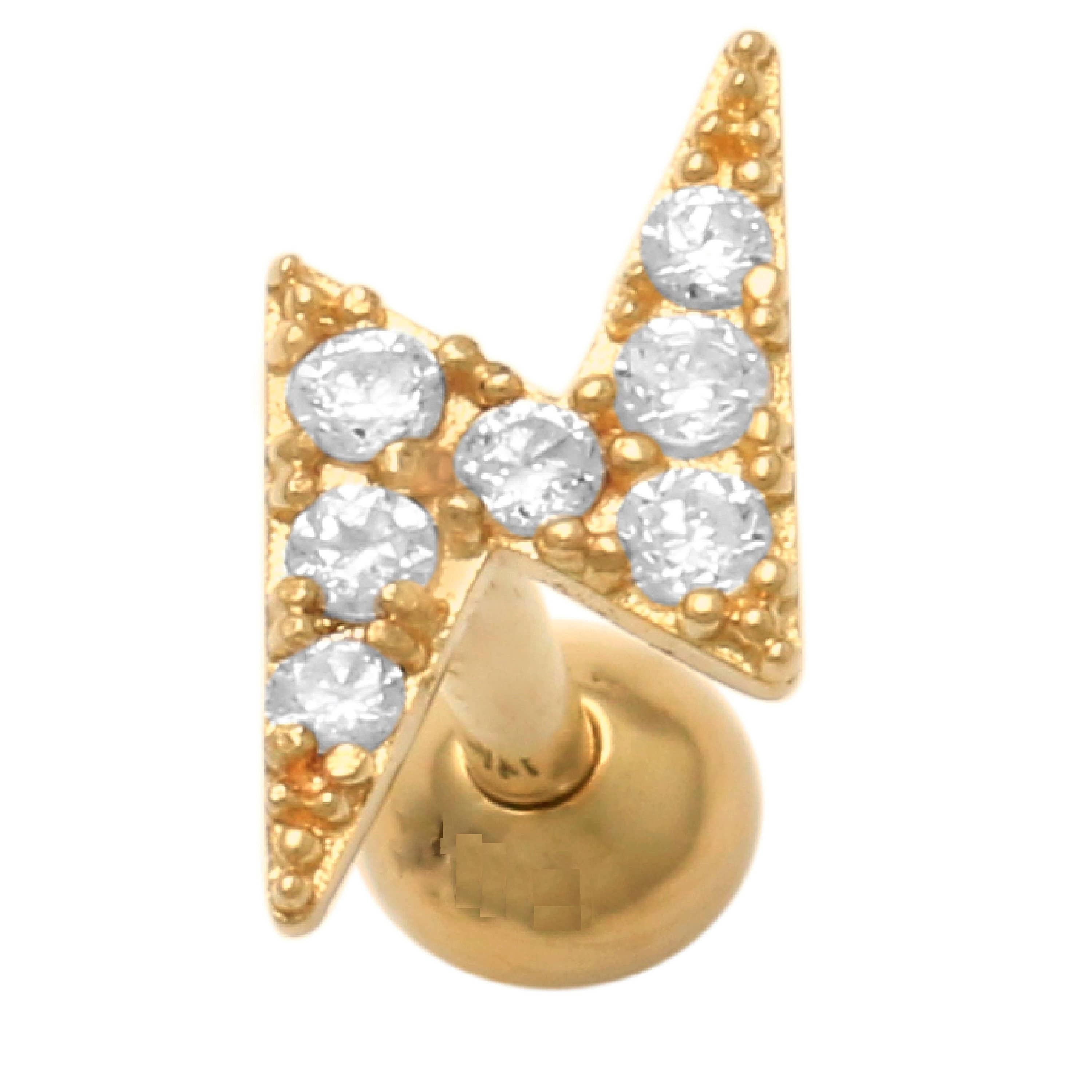 Zahav Jewelry - Wholesale Stud/Post Earrings - 10kt Solid Gold Helix, Tragus, Cartilage Earrings2