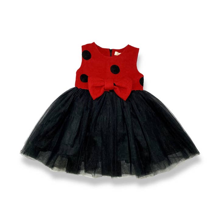 A15 15513 Vestido de Tule Ladeado de Bolinhas (2 Cores) por atacado de Doe a Dear