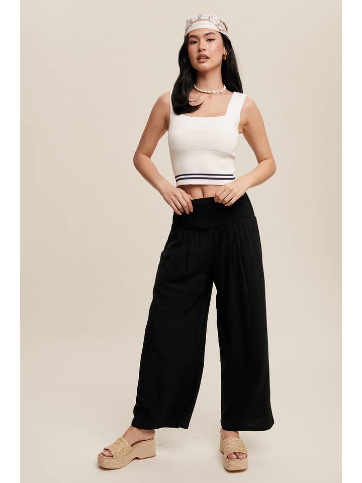 Listicle - Wholesale Pants - Women's - Smocked Waist Wide Leg Pants
Smocked Waist Wide Leg Pants
8