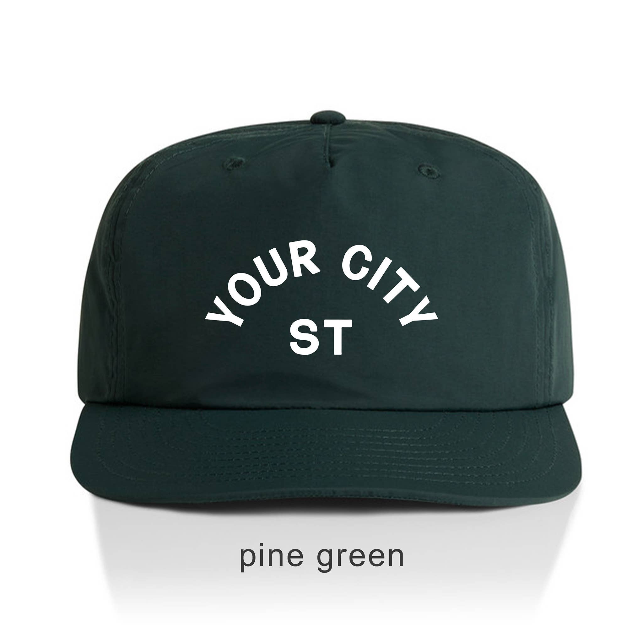 Endless August Supply Co. – wholesale Keps med platt skärm – Unisex – Anpassad Arch City Nylonkeps | Namn Drop Keps | Stadkeps15