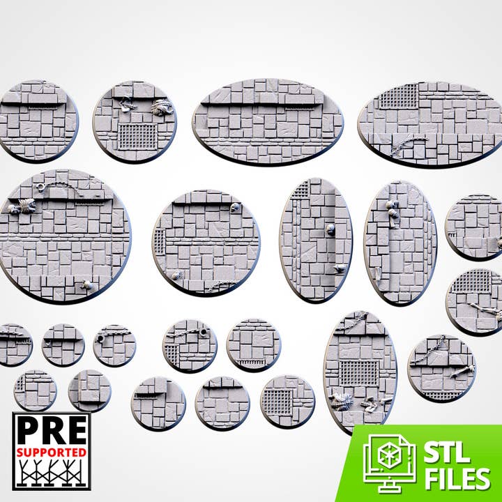 Donjon textured bases for wholesale by Forg3d