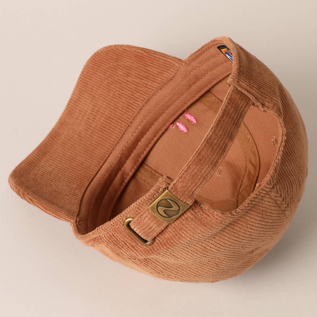 Fashion City - Wholesale Honkbalpet - Dames - Schattige Mini Honkbalpet met Geborduurd Blij Gezicht3