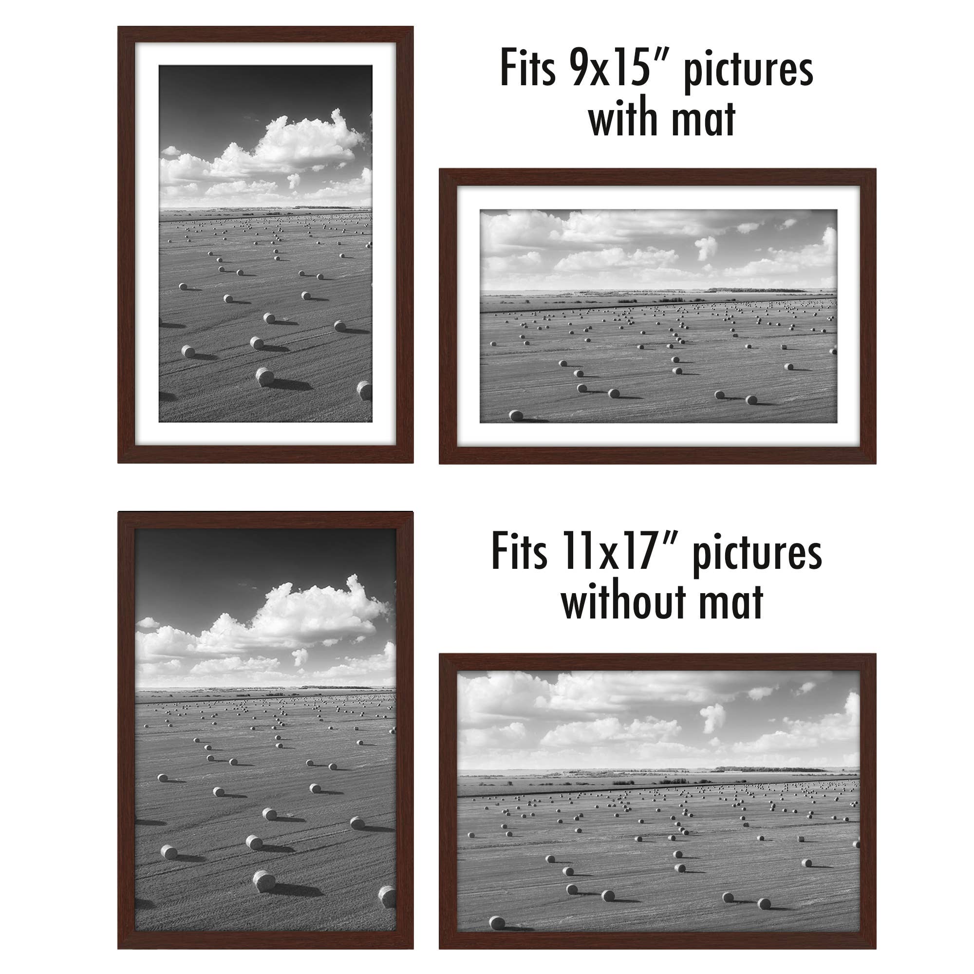 Americanflat - Wholesale Picture Frame - Americanflat Picture Frame with Mat Slim Molding (5 Pack)67