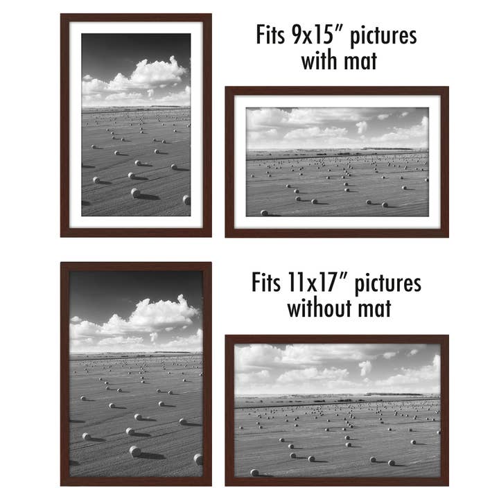 Americanflat - Wholesale Picture Frame - Americanflat Picture Frame with Mat Slim Molding (5 Pack)67