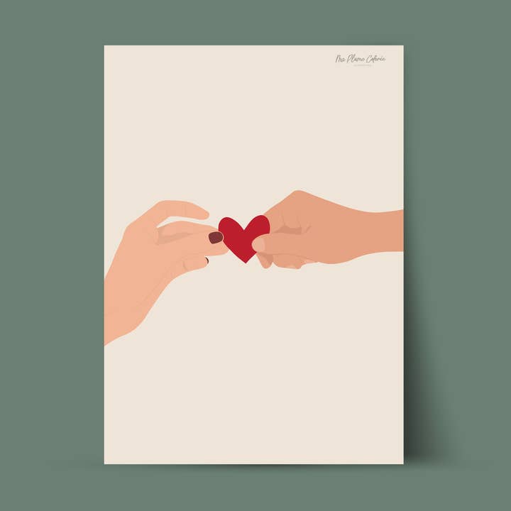 Ilustração Dá-me o teu coração por atacado de Ma Plume Colorée