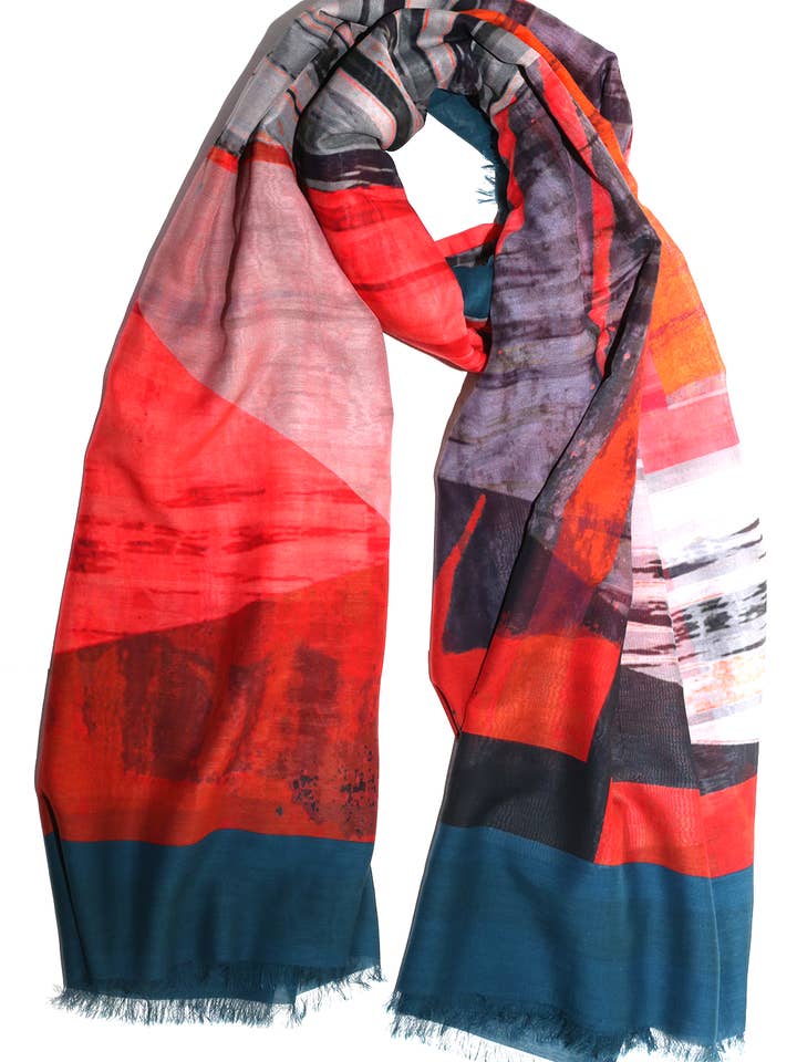 Stola «Vibrant Urbanity» in seta/cotone 200 cm x 140 cm per la vendita all'ingrosso da parte di EditionMichel